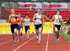 No 37 Kyle Langford (Herts) beats no 7 Patrick Taylor  and James McCarthy (both Bucks) in the Inter Boys 800 meters. 